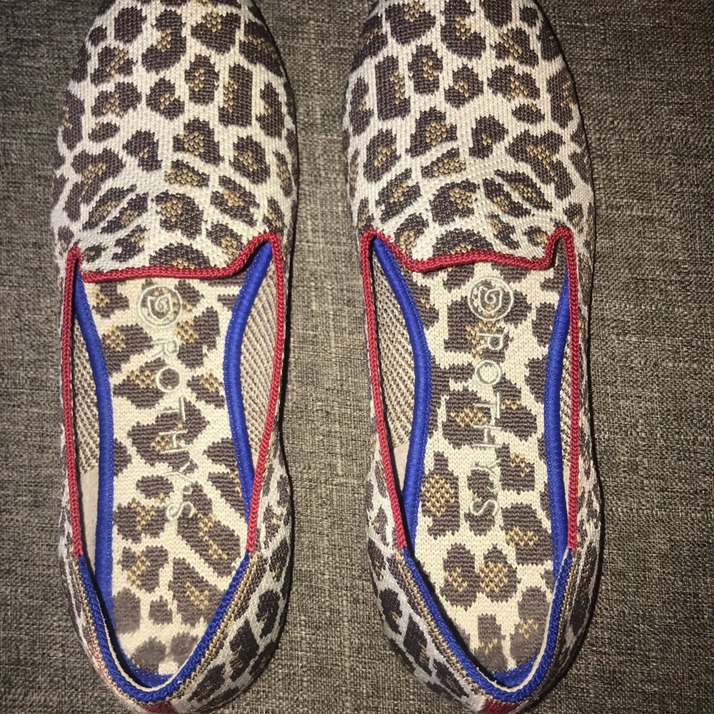 Rothy’s Animal Print Mocha Spot Loafers in Leopard in size W6.5 - Picture 4 of 8